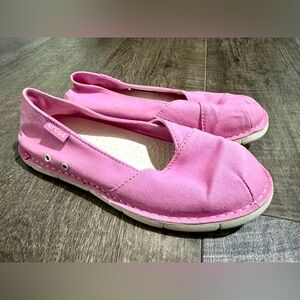 Girls CROCS Party Pink/Stucco Cabo Sneaker Size J4